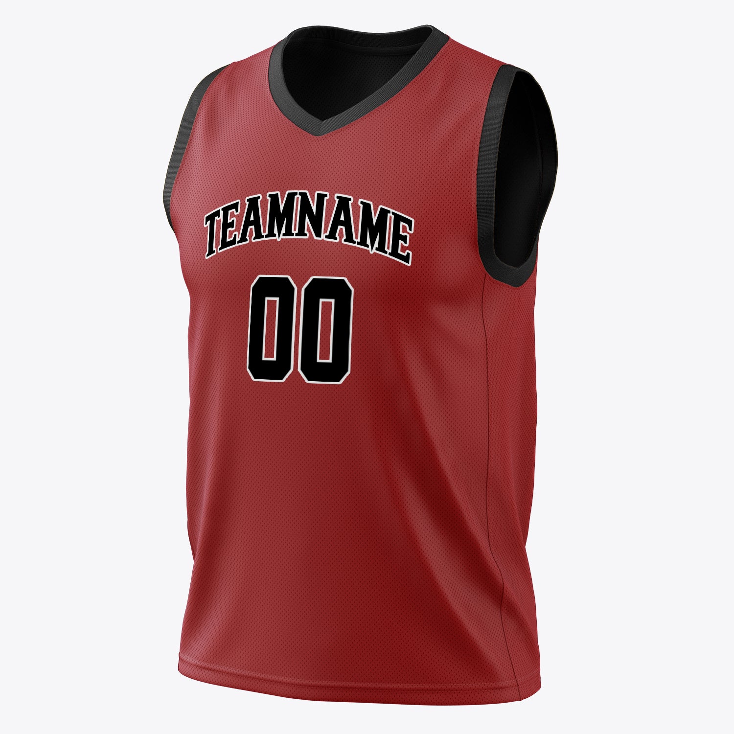 Benutzerdefiniertes Professionelles Rot Schwarz Basketballtrikot