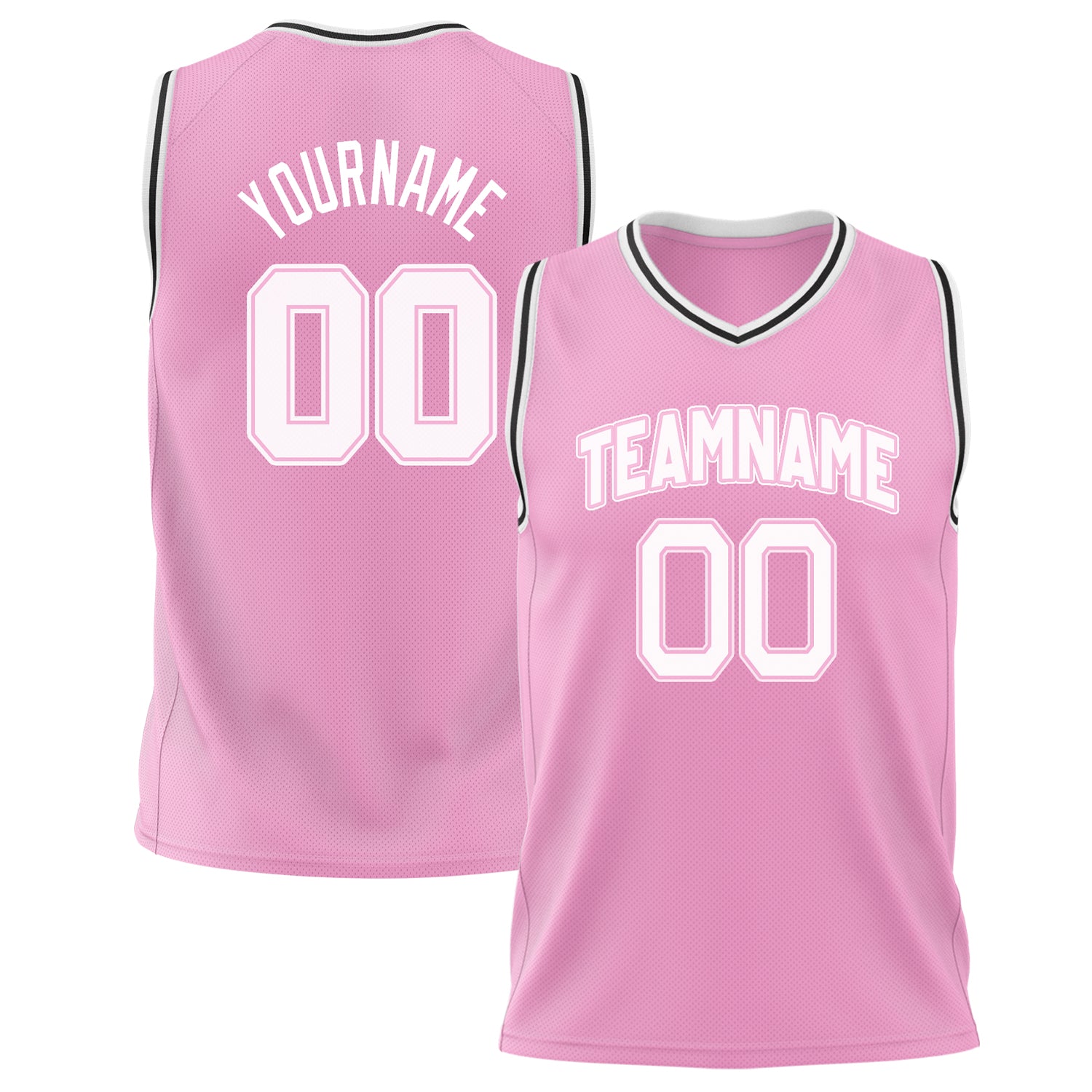 Benutzerdefiniertes Professionelles Rosa Weiß Basketballtrikot BS02240626JX160