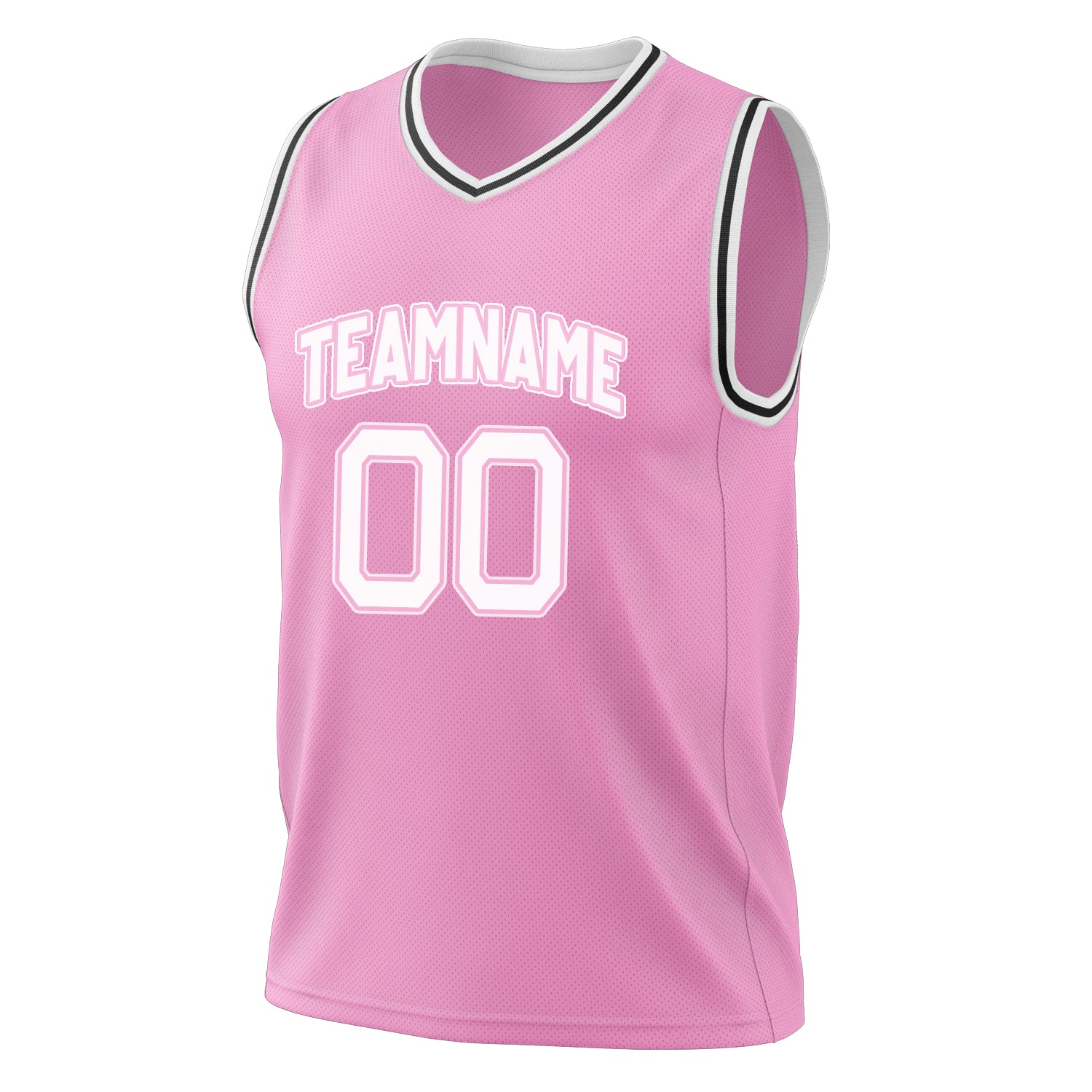 Benutzerdefiniertes Professionelles Rosa Weiß Basketballtrikot