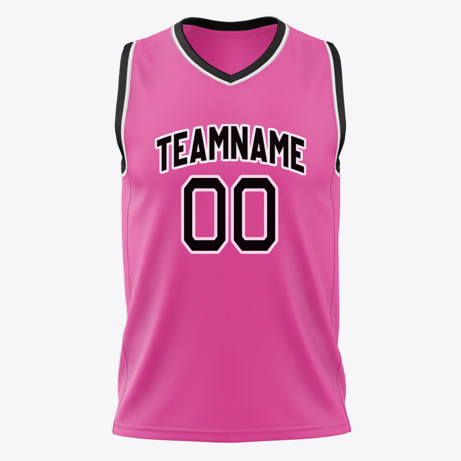 Benutzerdefiniertes Professionelles Rosa Schwarz Basketballtrikot