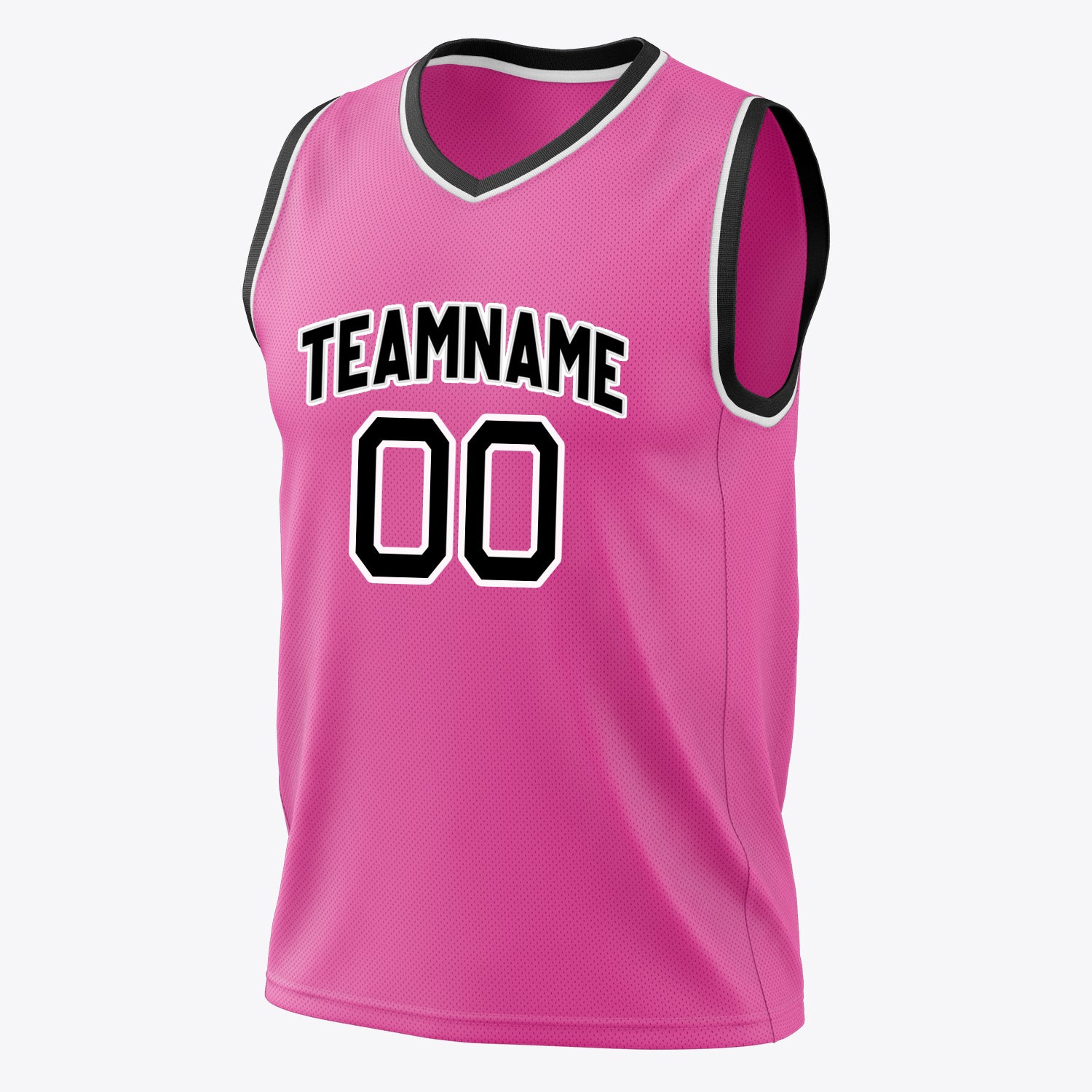 Benutzerdefiniertes Professionelles Rosa Schwarz Basketballtrikot