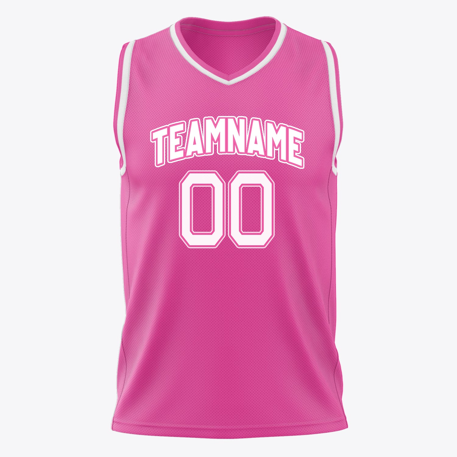 Benutzerdefiniertes Professionelles Rosa Weiß Basketballtrikot