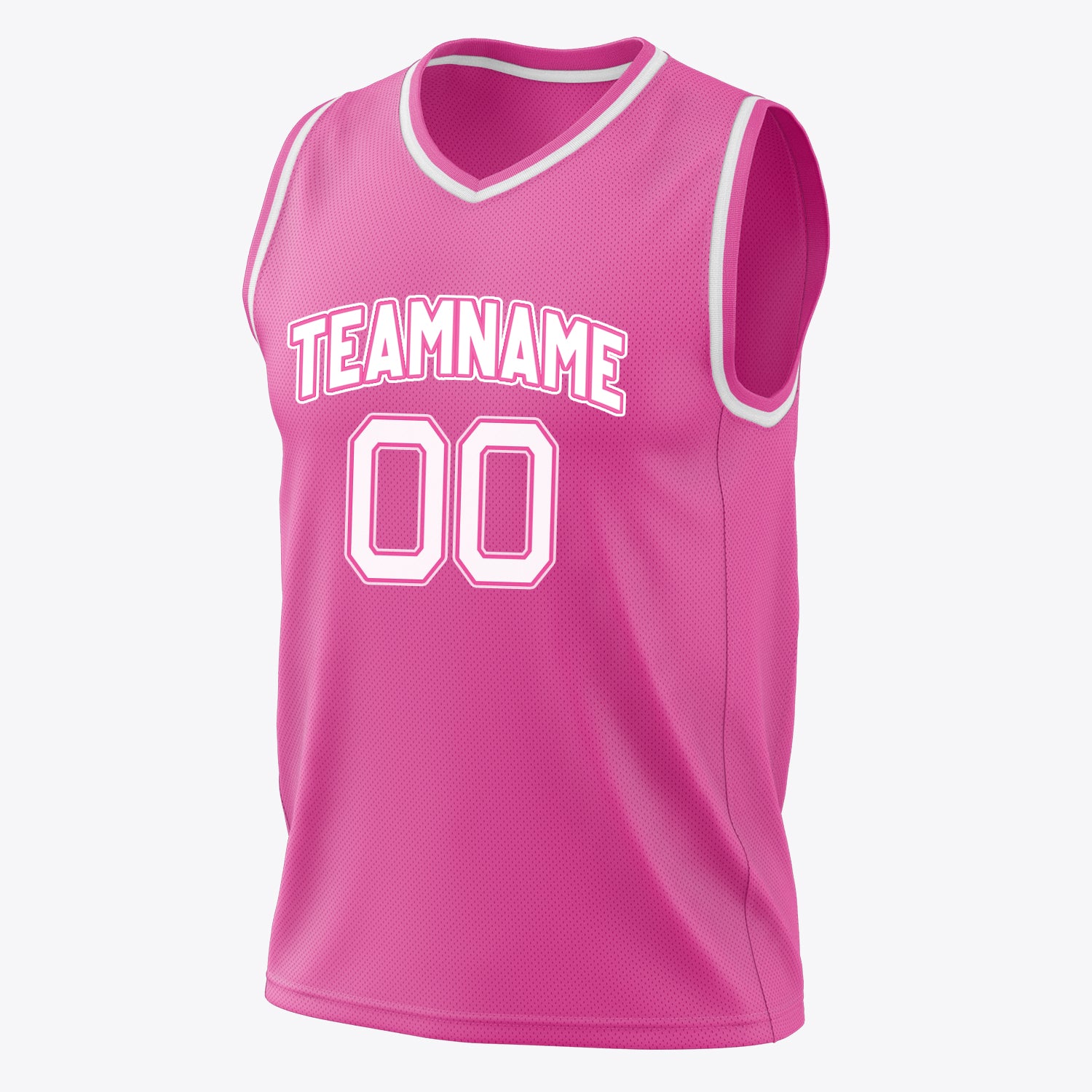 Benutzerdefiniertes Professionelles Rosa Weiß Basketballtrikot
