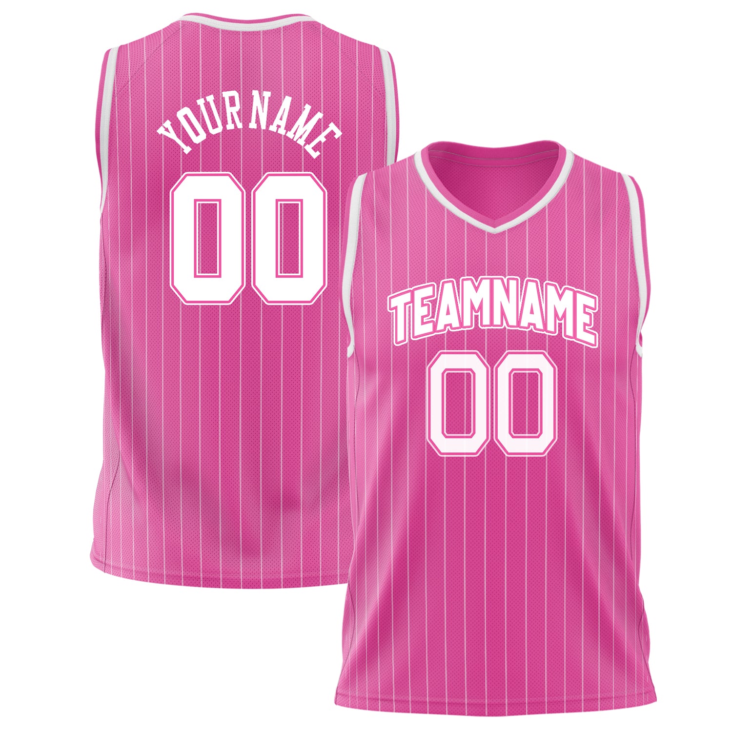 Benutzerdefiniertes Professionelles Rosa Weiß Basketballtrikot BS02240626JX165