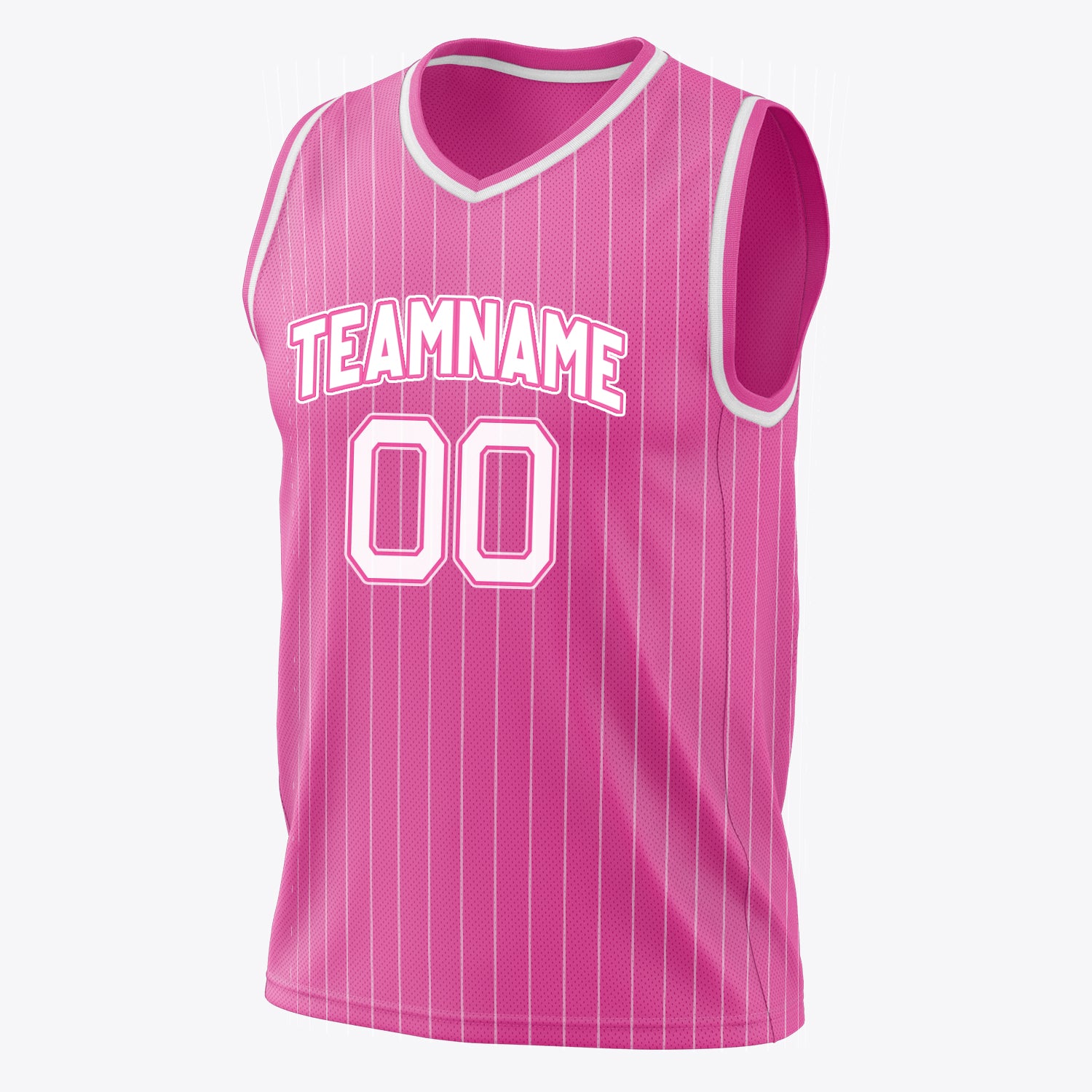 Benutzerdefiniertes Professionelles Rosa Weiß Basketballtrikot