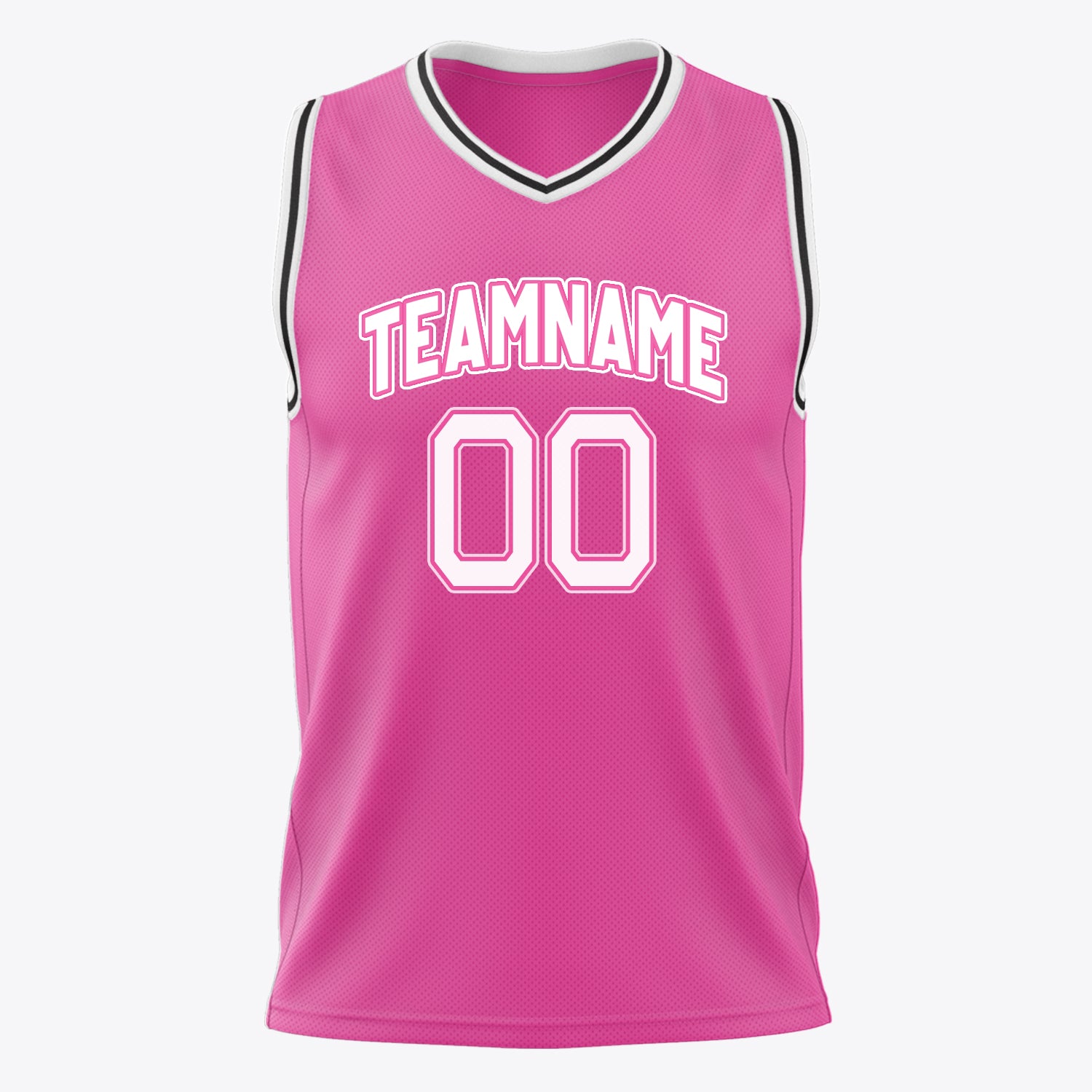 Benutzerdefiniertes Professionelles Rosa Weiß Basketballtrikot