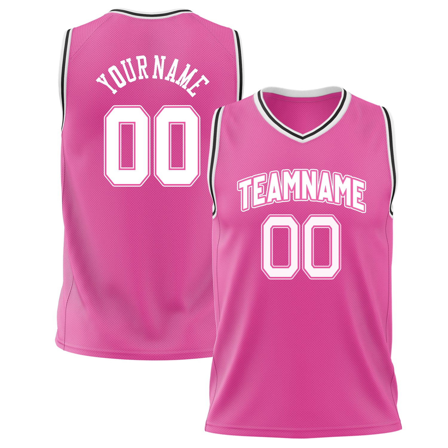 Benutzerdefiniertes Professionelles Rosa Weiß Basketballtrikot BS02240626JX166