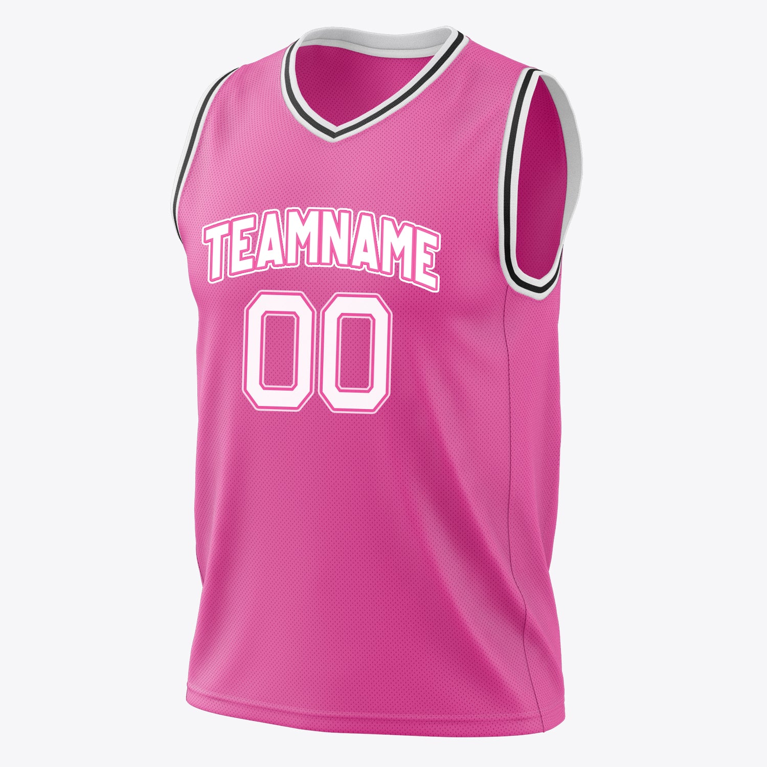Benutzerdefiniertes Professionelles Rosa Weiß Basketballtrikot