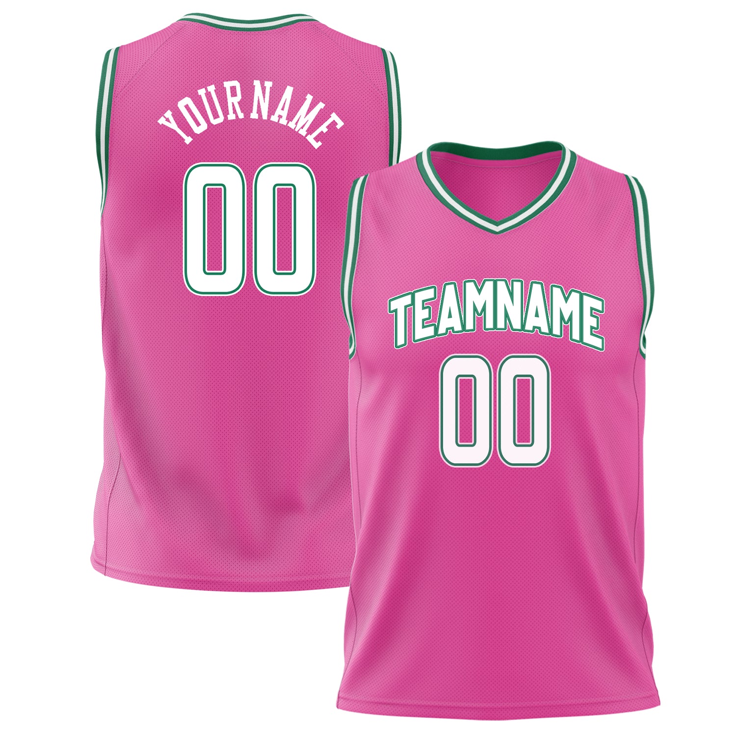 Benutzerdefiniertes Professionelles Rosa Weiß Basketballtrikot BS02240626JX167