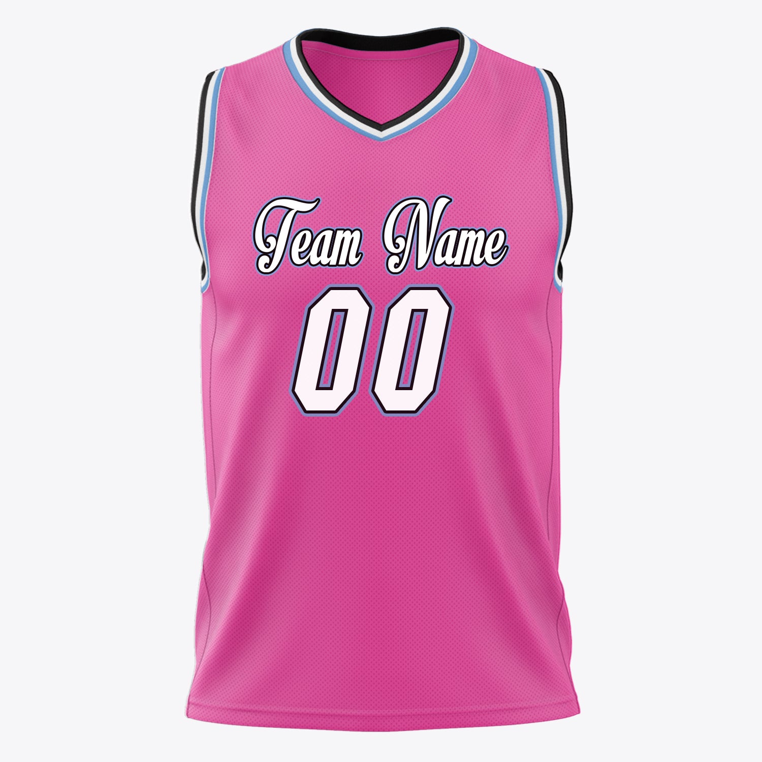 Custom Professional Pink White Basketball Jersey