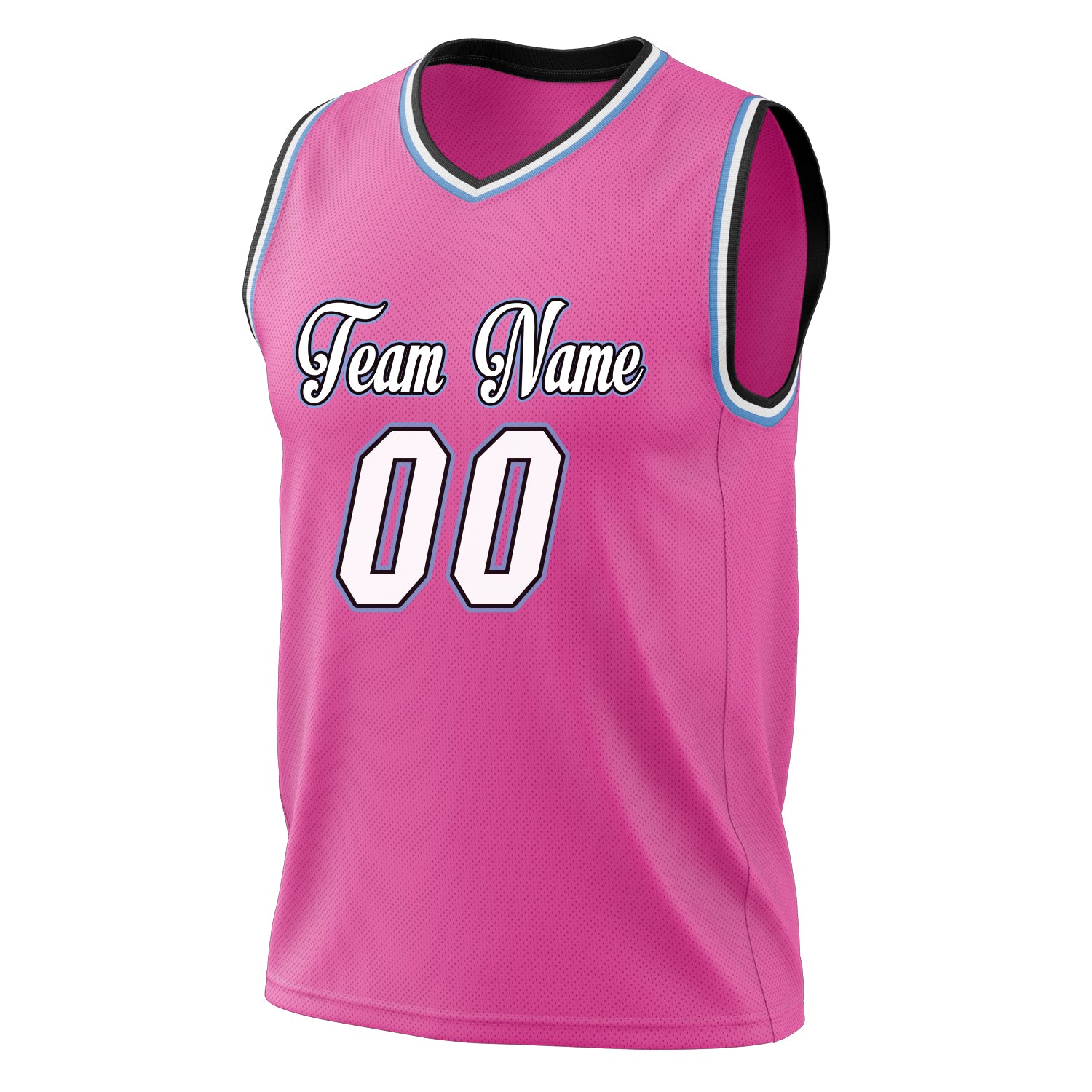 Benutzerdefiniertes Professionelles Rosa Weiß Basketballtrikot