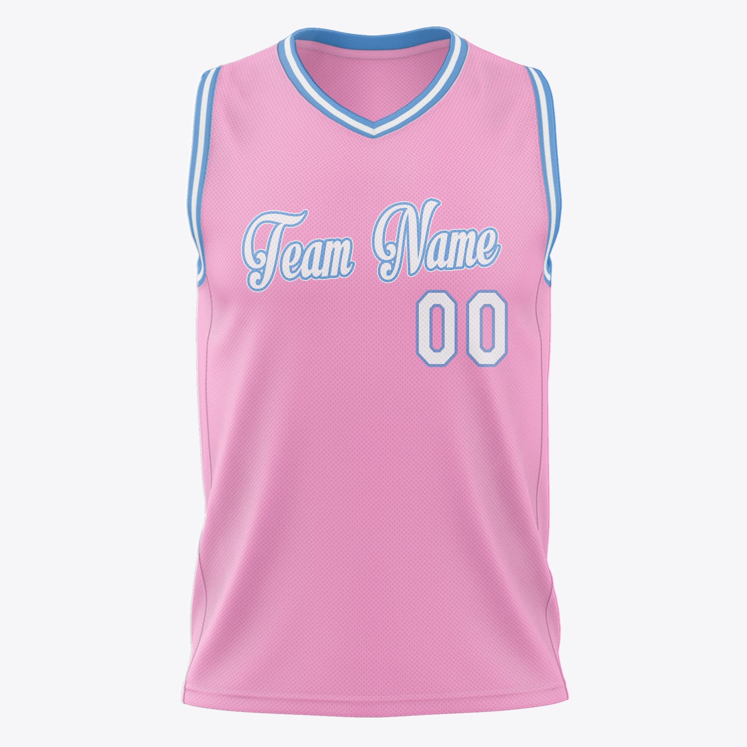 Custom Professional Pink White Basketball Jersey