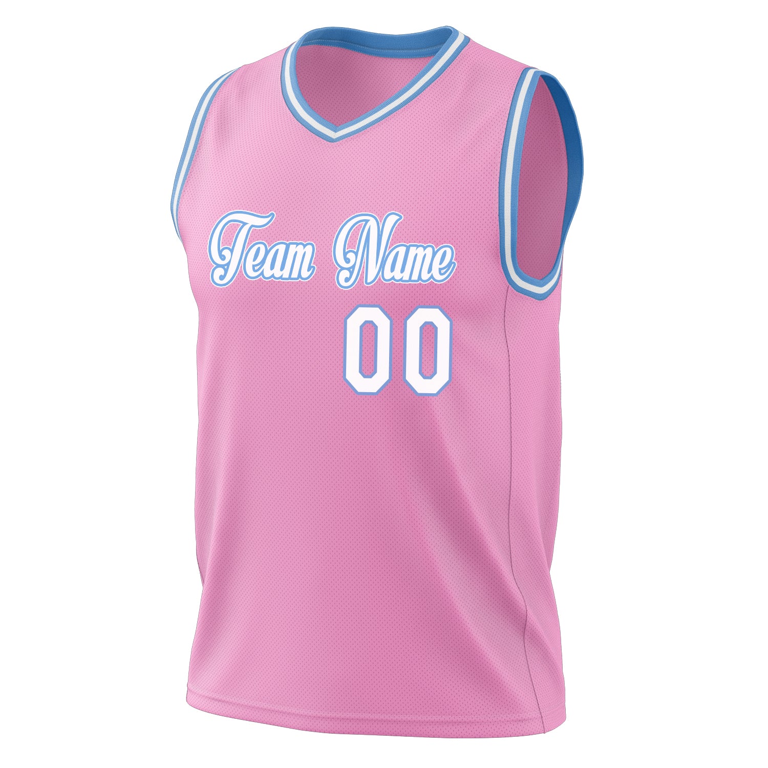 Benutzerdefiniertes Professionelles Rosa Weiß Basketballtrikot