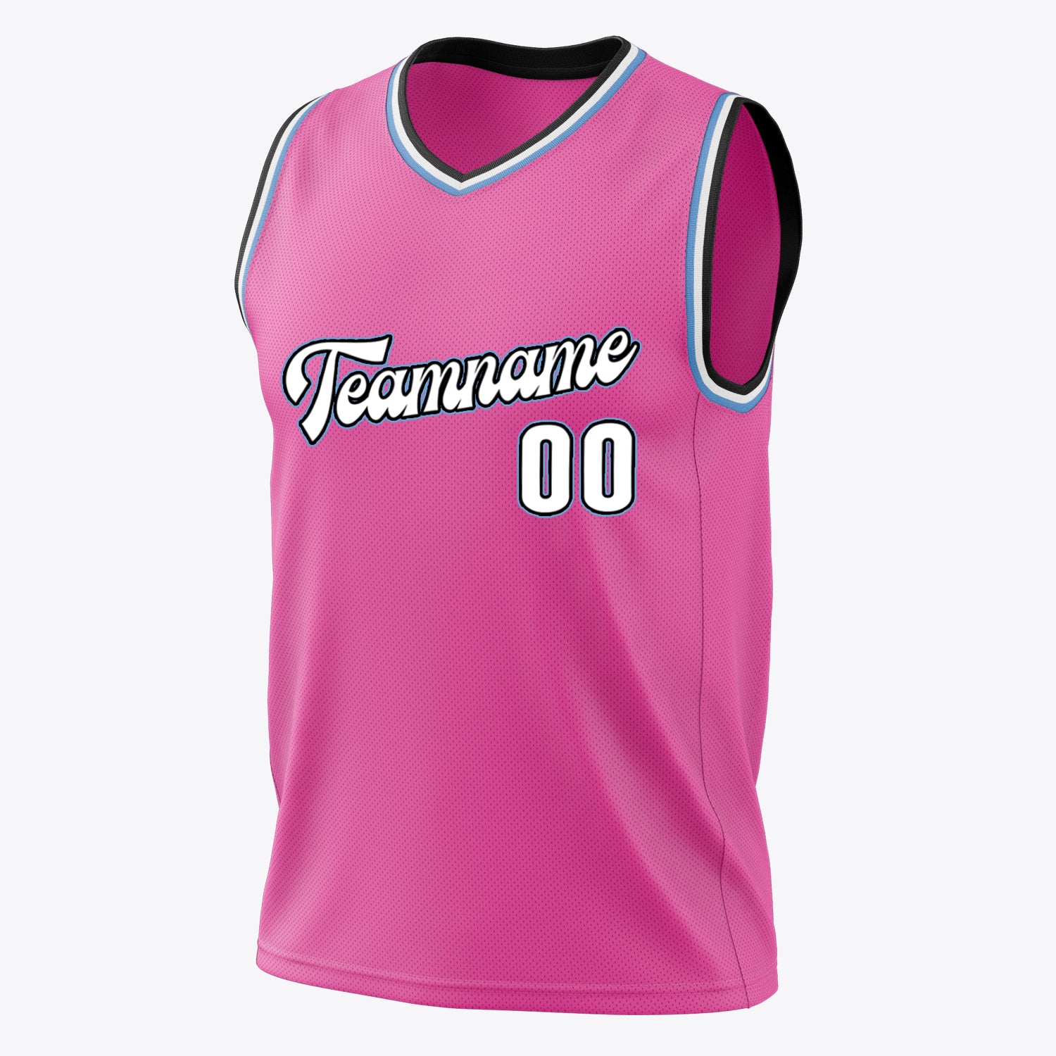 Benutzerdefiniertes Professionelles Rosa Weiß Basketballtrikot
