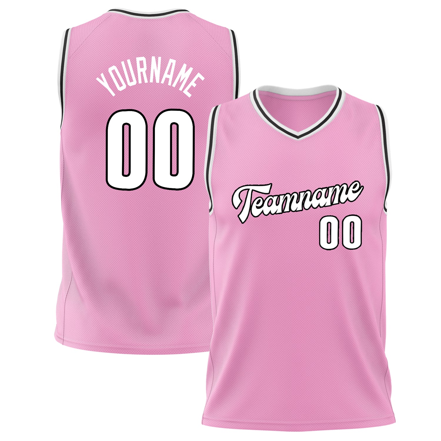 Benutzerdefiniertes Professionelles Rosa Weiß Basketballtrikot BS02240626JX176