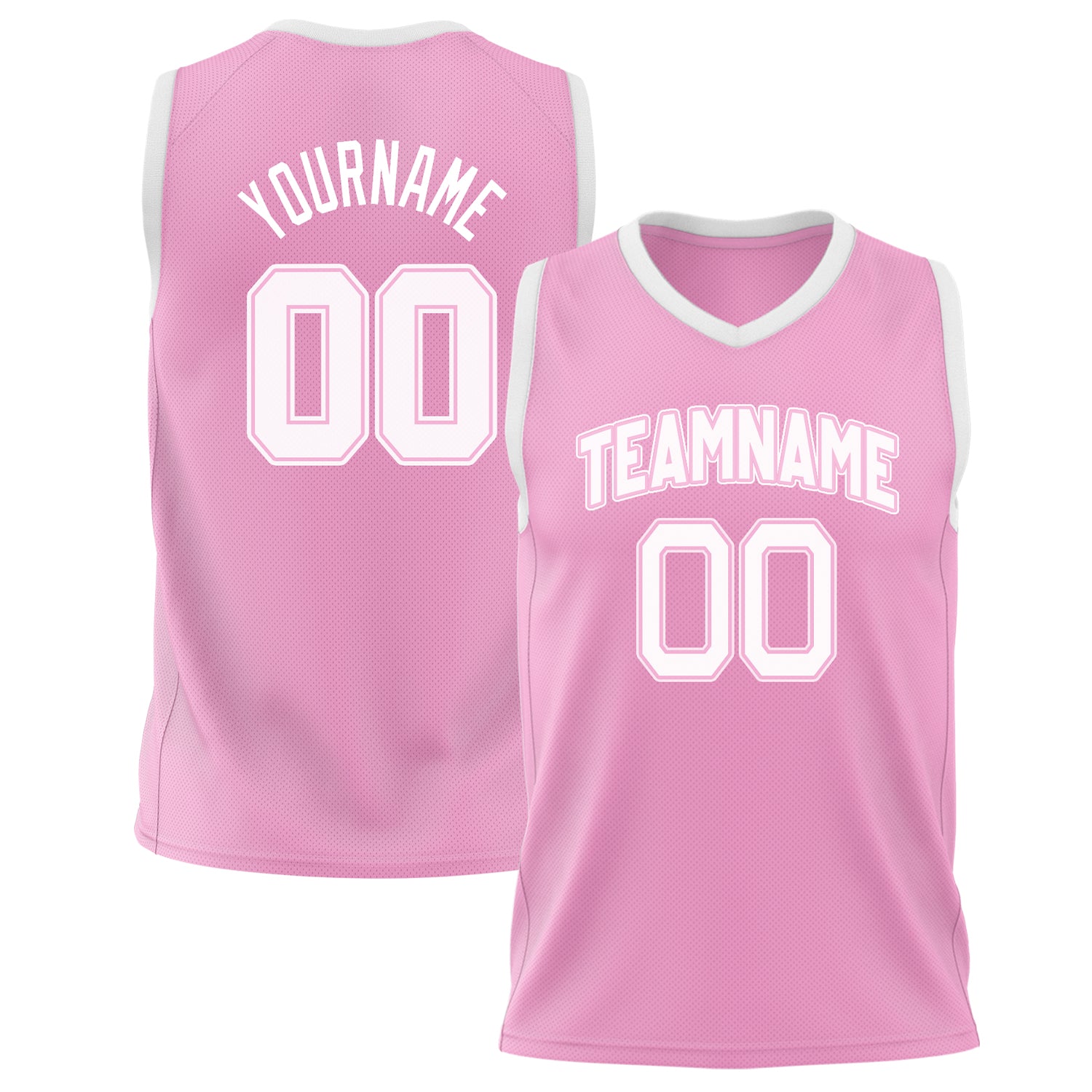 Benutzerdefiniertes Professionelles Rosa Weiß Basketballtrikot BS02240626JX178