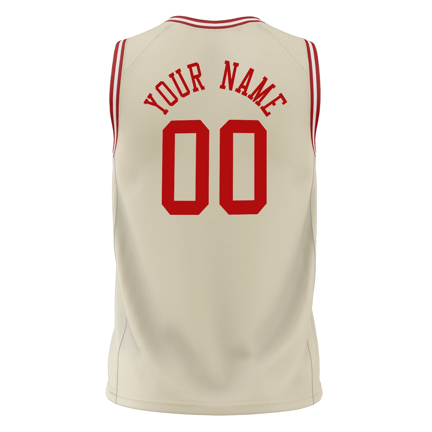 Benutzerdefiniertes Professionelles Creme Rot Basketballtrikot