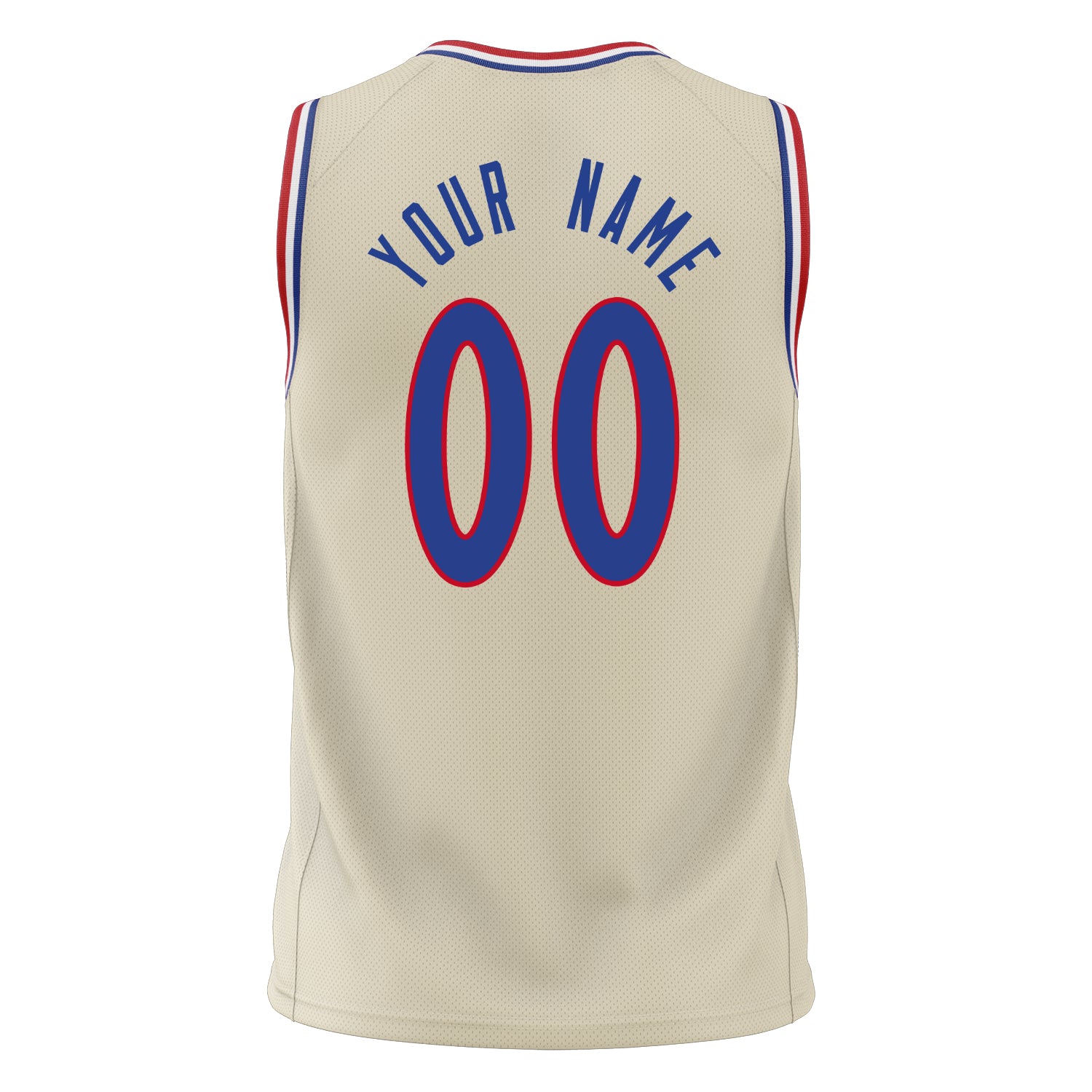 Custom Professional Cream Royal Blue Basketball Jersey