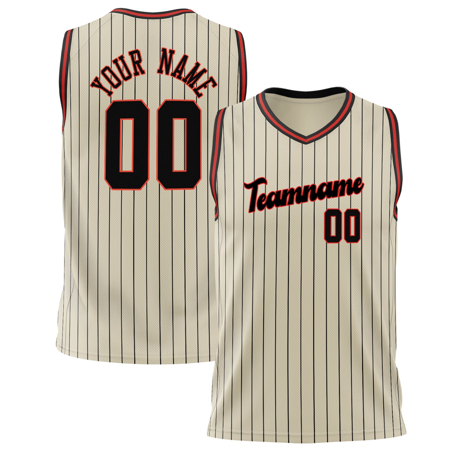 Benutzerdefiniertes Professionelles Creme Schwarz Basketballtrikot BS02240626LJ063