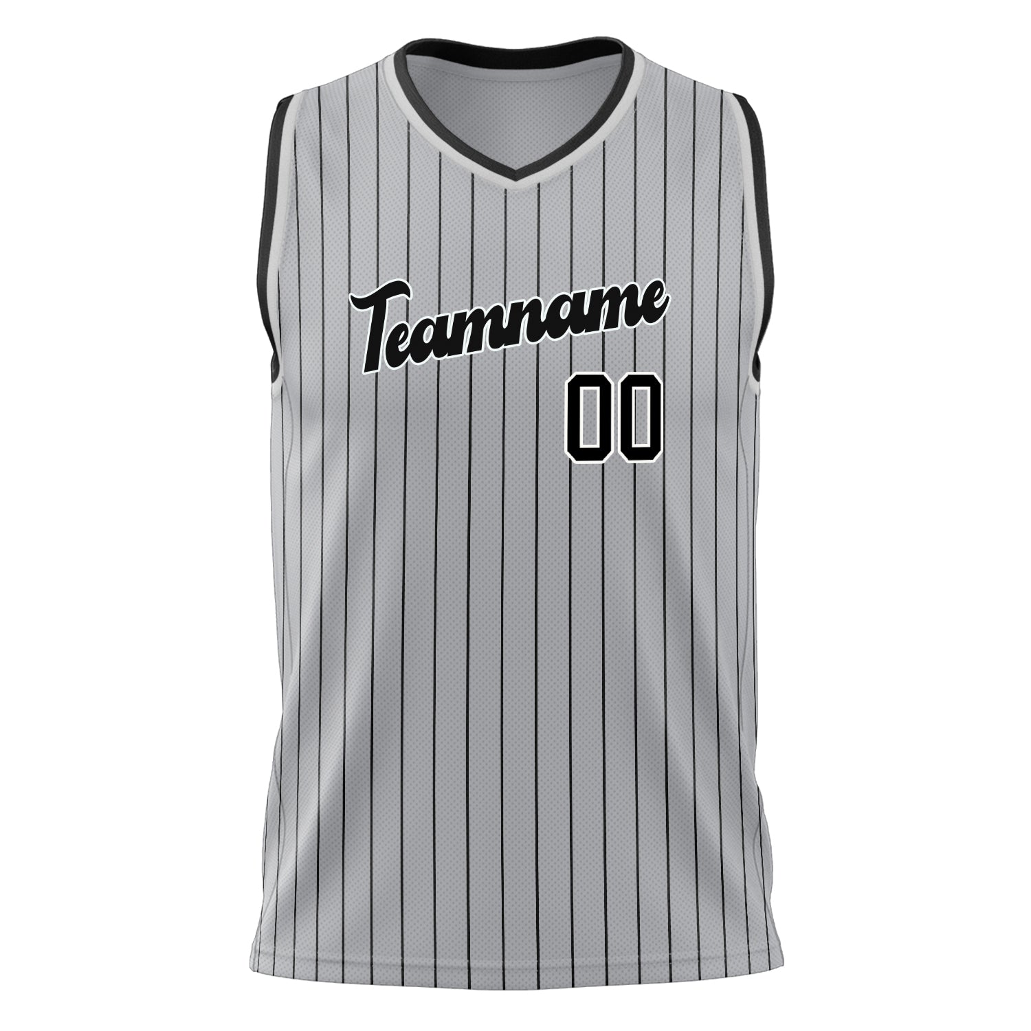 Benutzerdefiniertes Professionelles Grau Schwarz Basketballtrikot