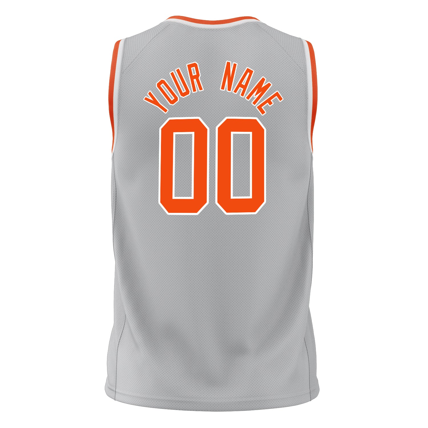Benutzerdefiniertes Professionelles Grau Orange Basketballtrikot