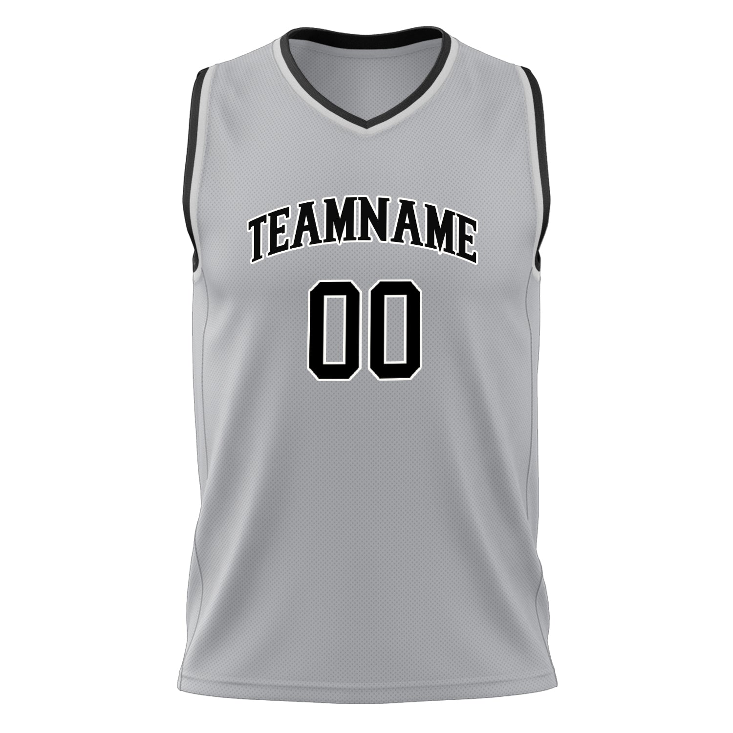 Custom Professional Gray Black Basketball Jersey