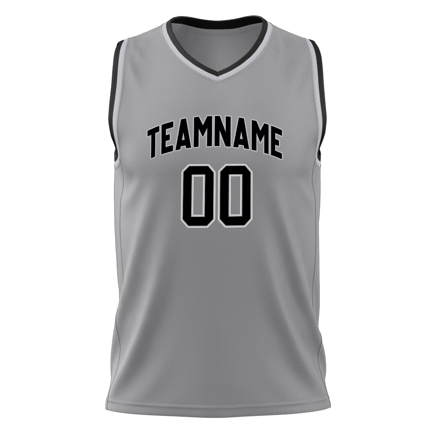 Custom Professional Gray Black Basketball Jersey