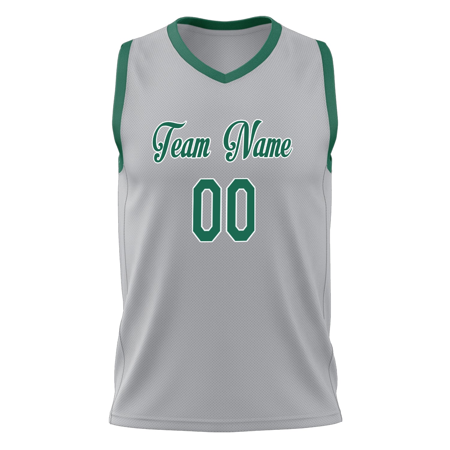Custom Professional Gray Teal Basketball Jersey