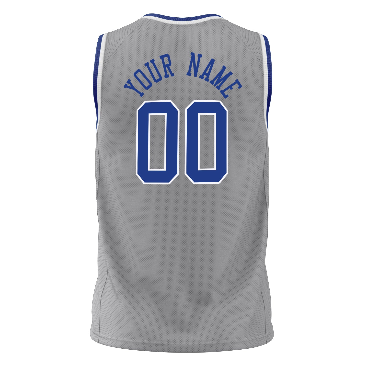 Custom Professional Gray Royal Blue Basketball Jersey