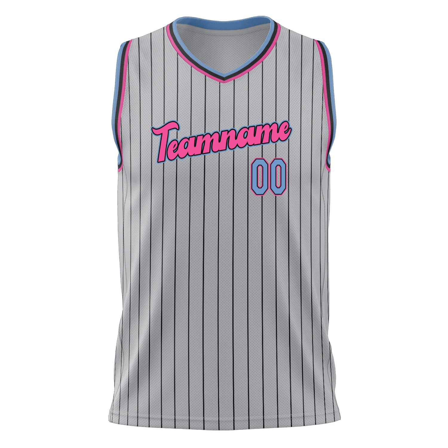 Custom Professional Gray Pink Basketball Jersey