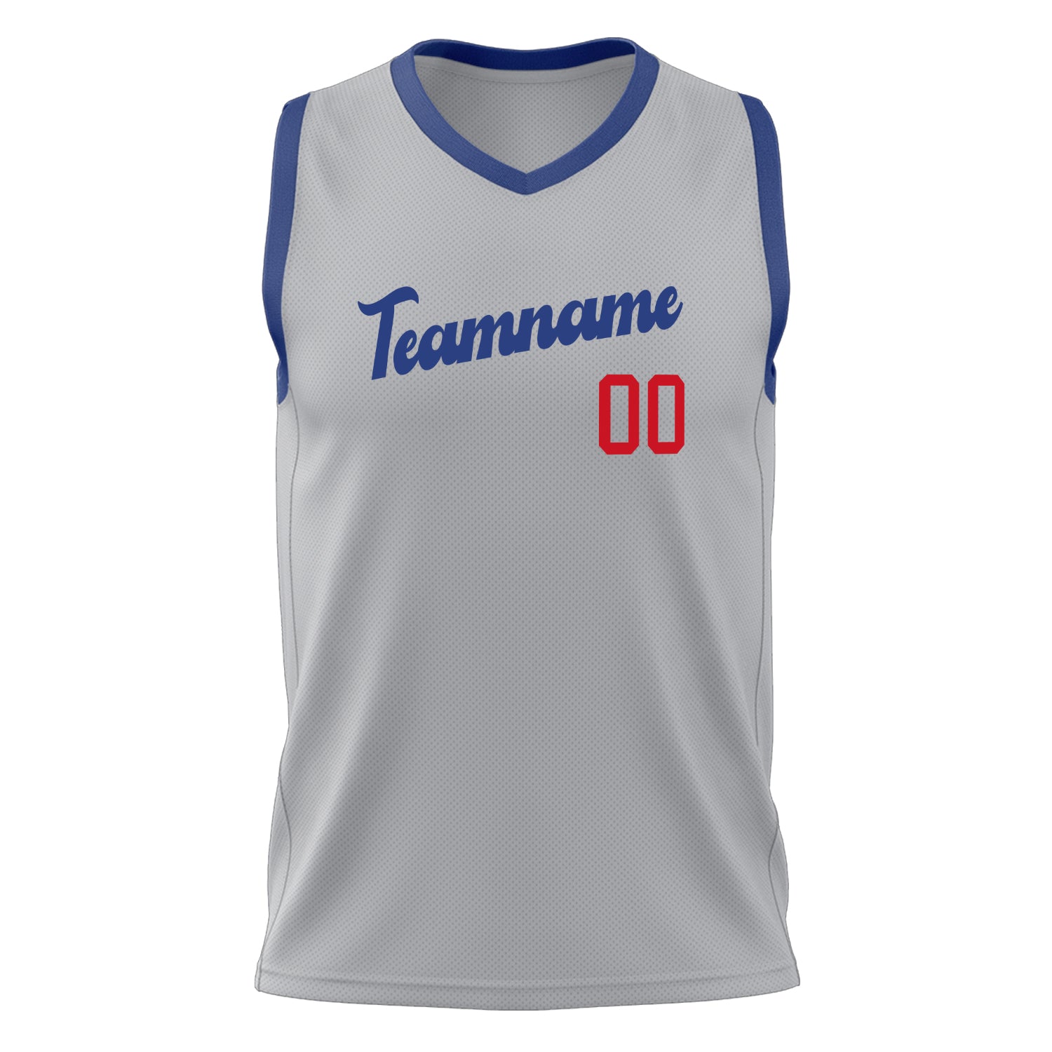 Custom Professional Gray Royal Blue Basketball Jersey