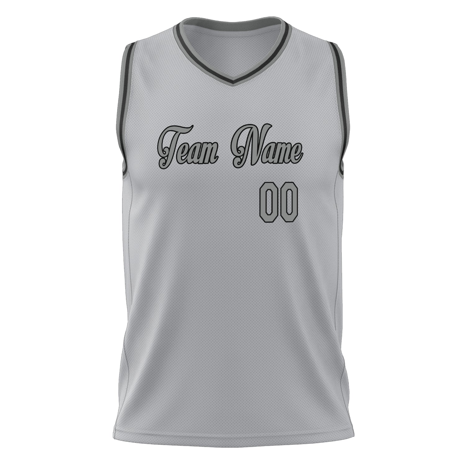 Custom Professional Gray Black Basketball Jersey
