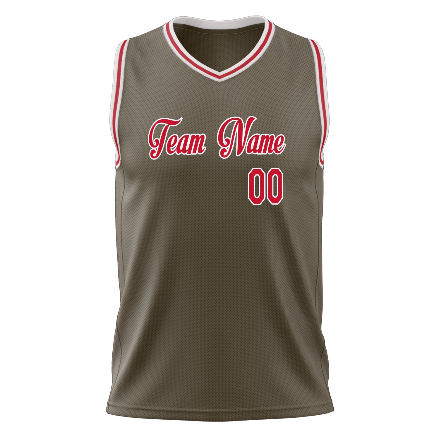 Custom Professional Olive Red Basketball Jersey