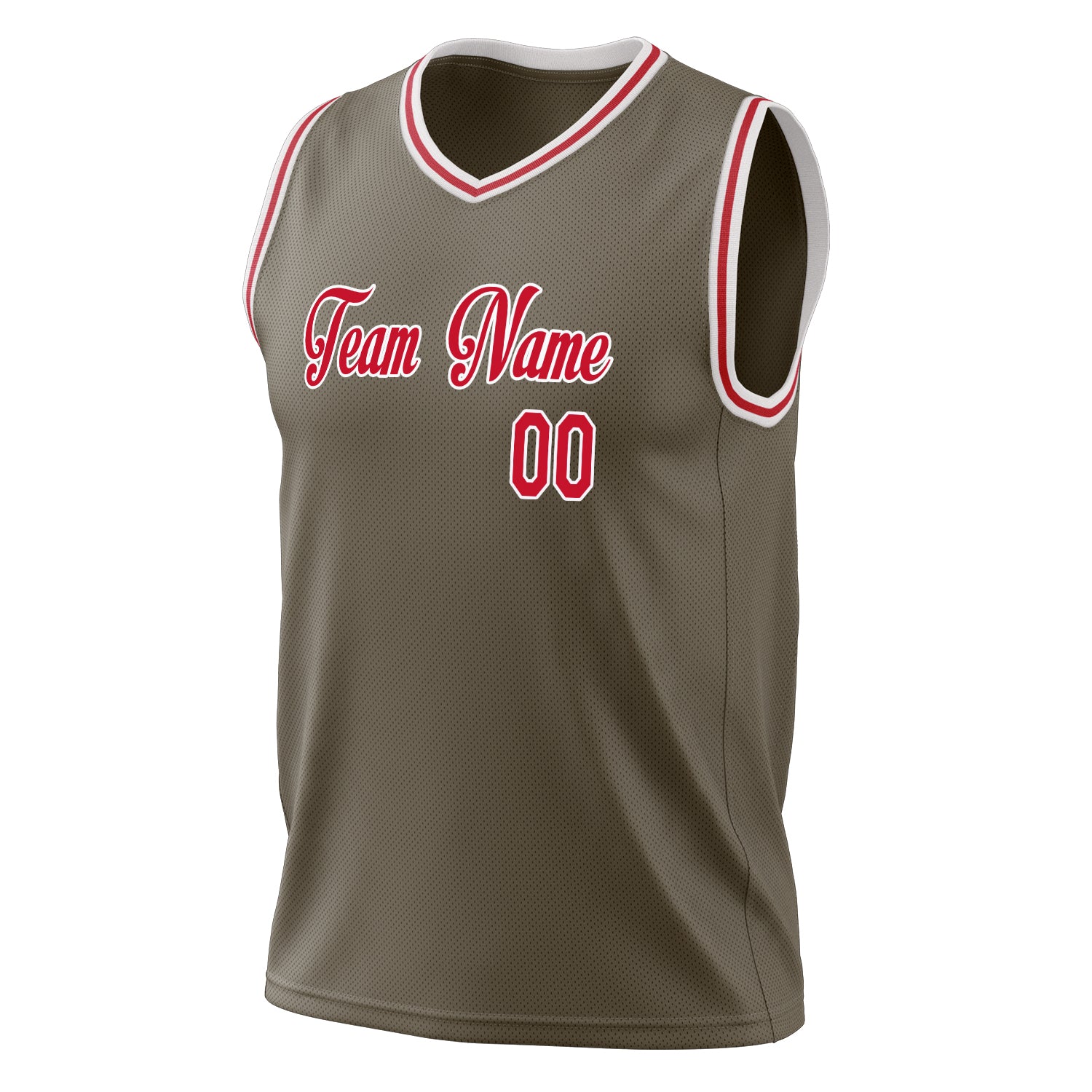 Custom Professional Olive Red Basketball Jersey