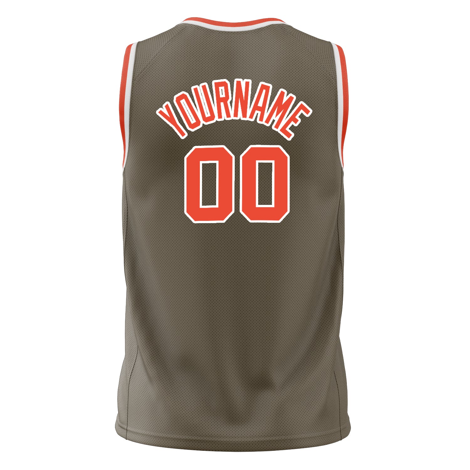 Custom Professional Olive Orange Basketball Jersey