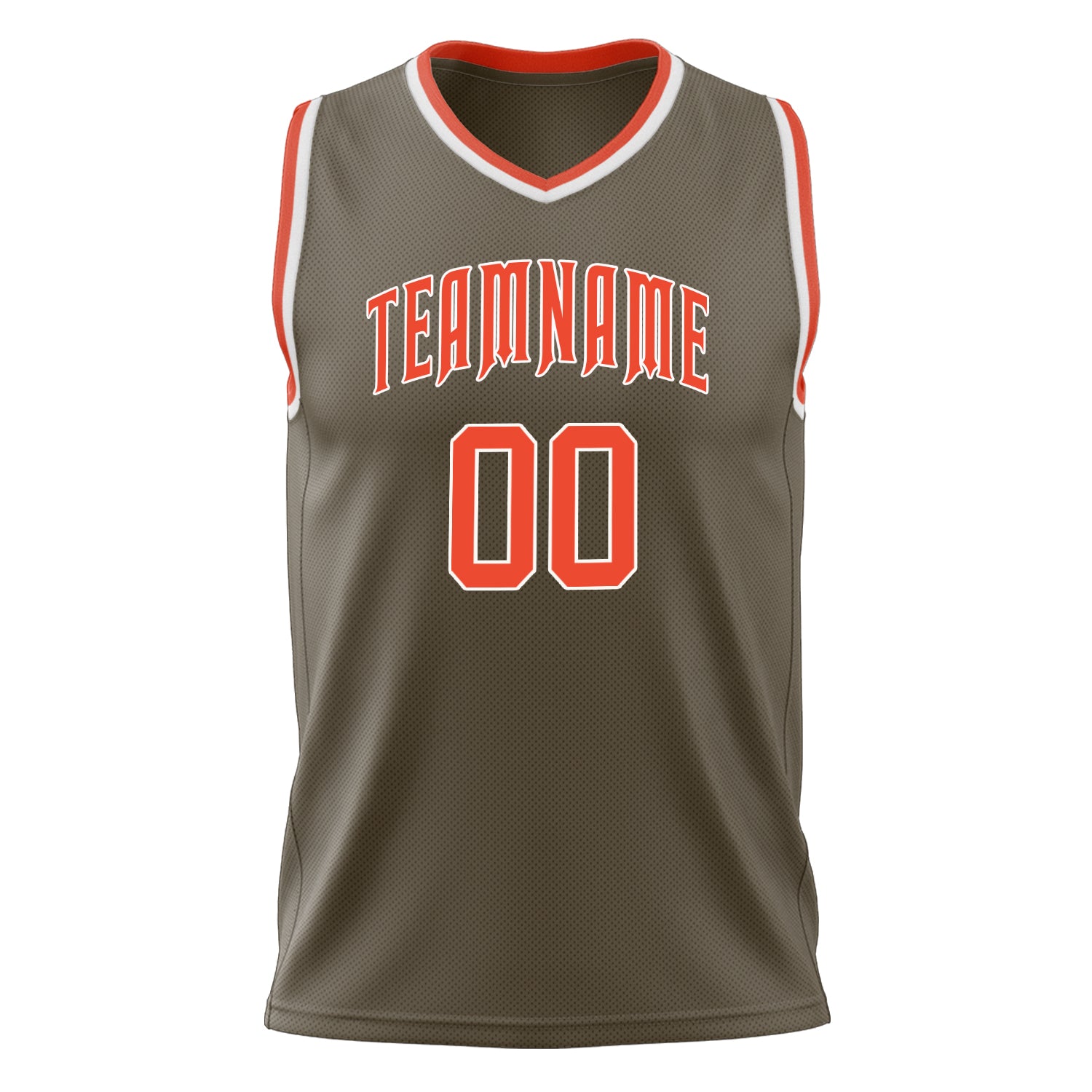 Custom Professional Olive Orange Basketball Jersey