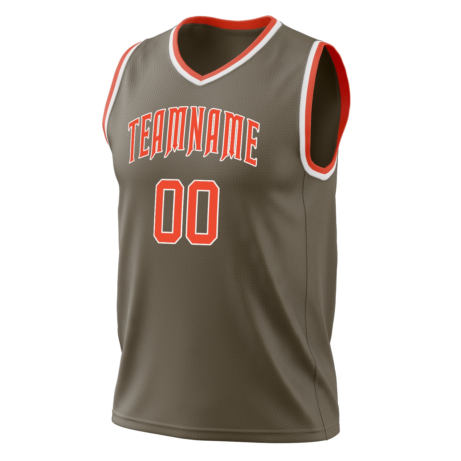 Custom Professional Olive Orange Basketball Jersey