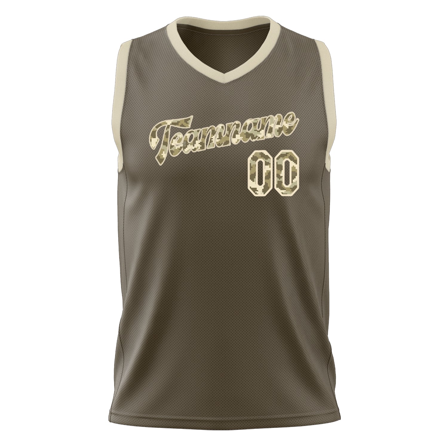 Custom Professional Olive Camo Basketball Jersey