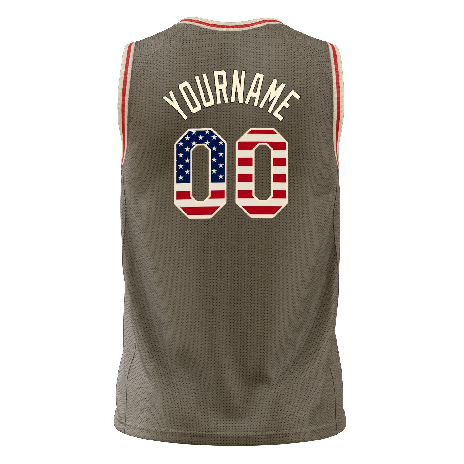 Custom Professional Olive Cream Basketball Jersey