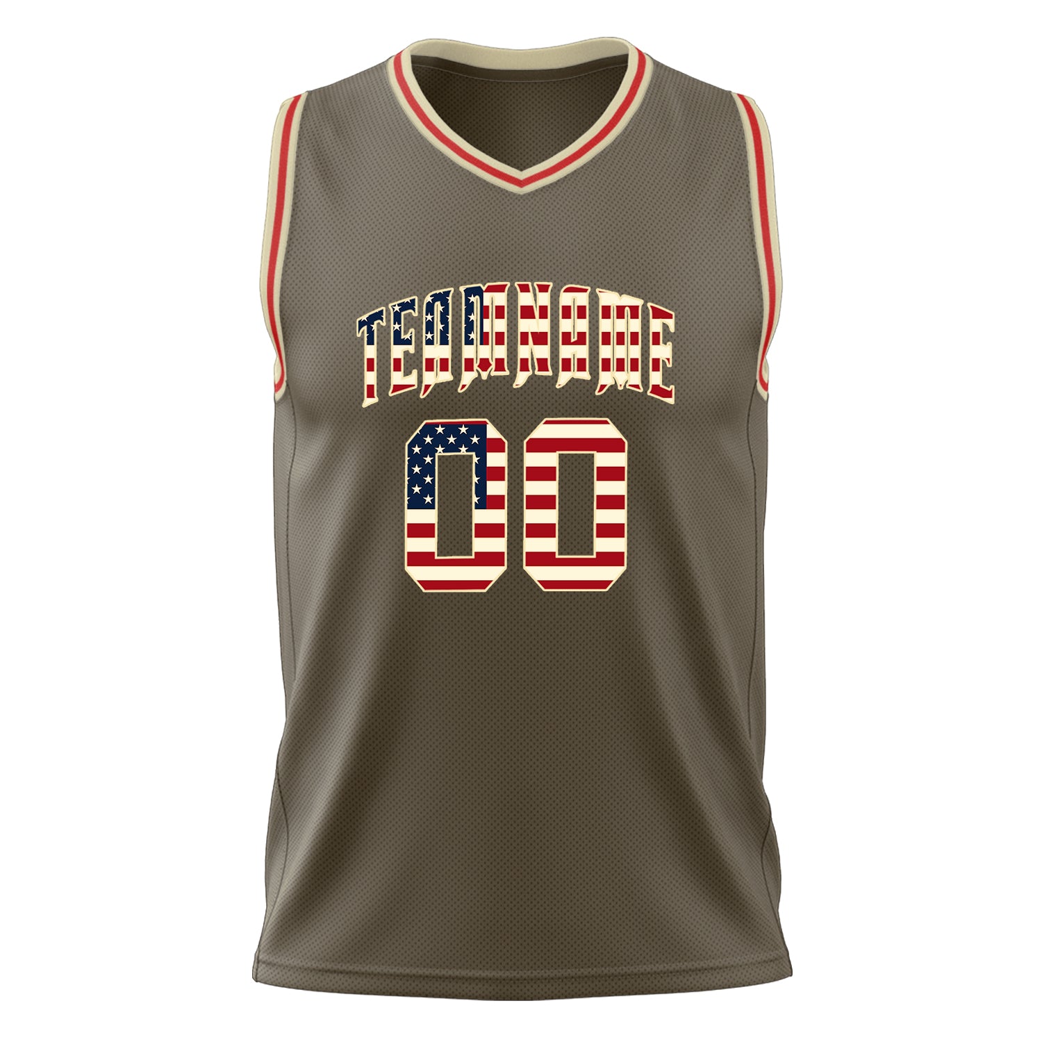 Custom Professional Olive Cream Basketball Jersey