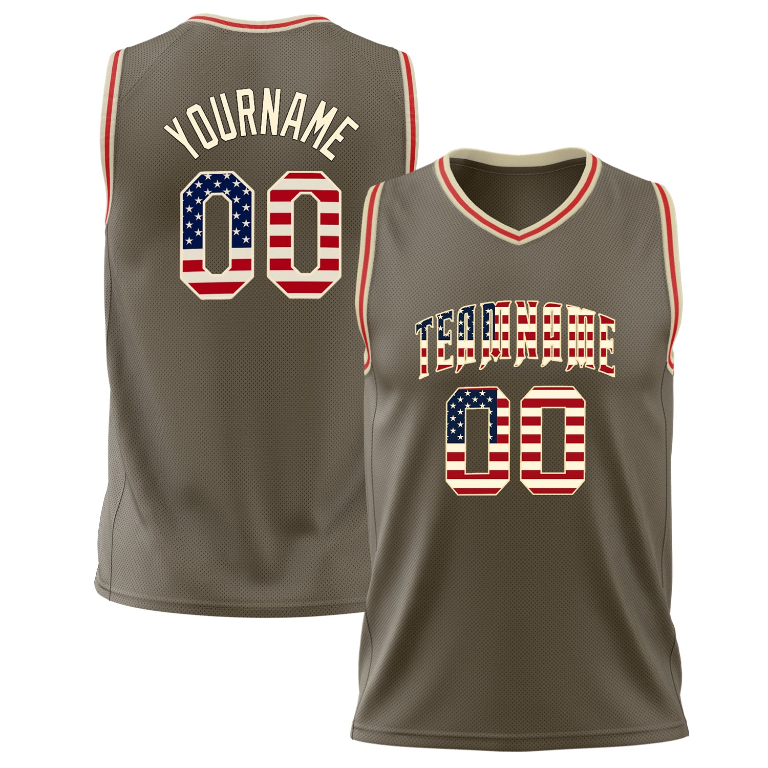 Benutzerdefiniertes Professionelles Oliv Creme Basketballtrikot BS02240626LJ126