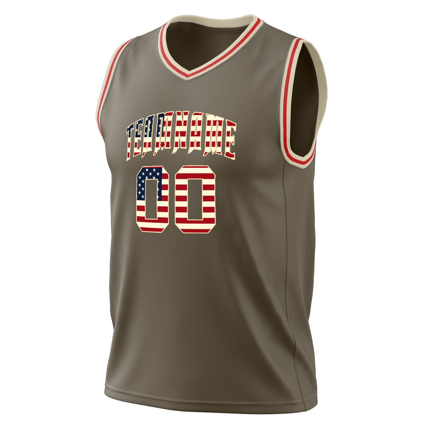 Custom Professional Olive Cream Basketball Jersey