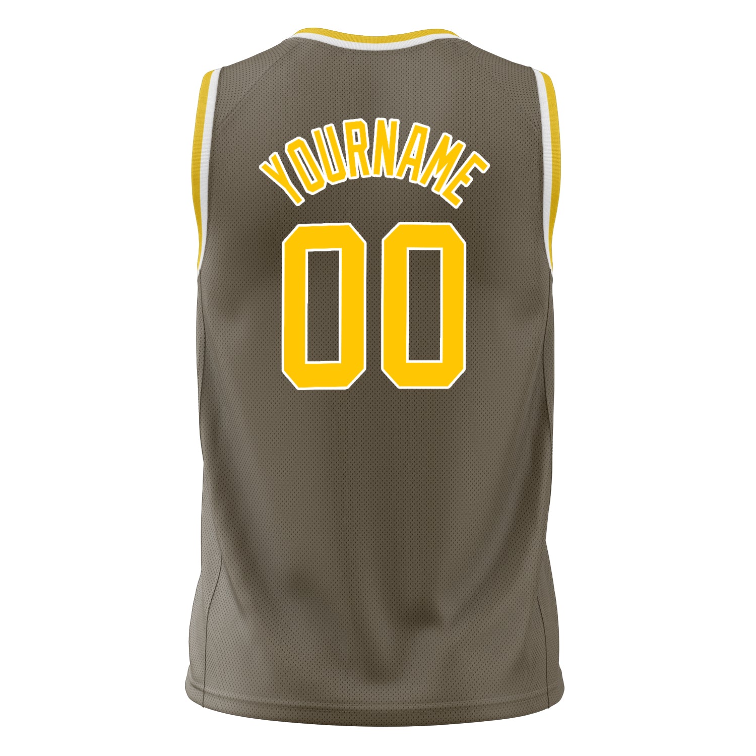 Custom Professional Olive Gold Basketball Jersey