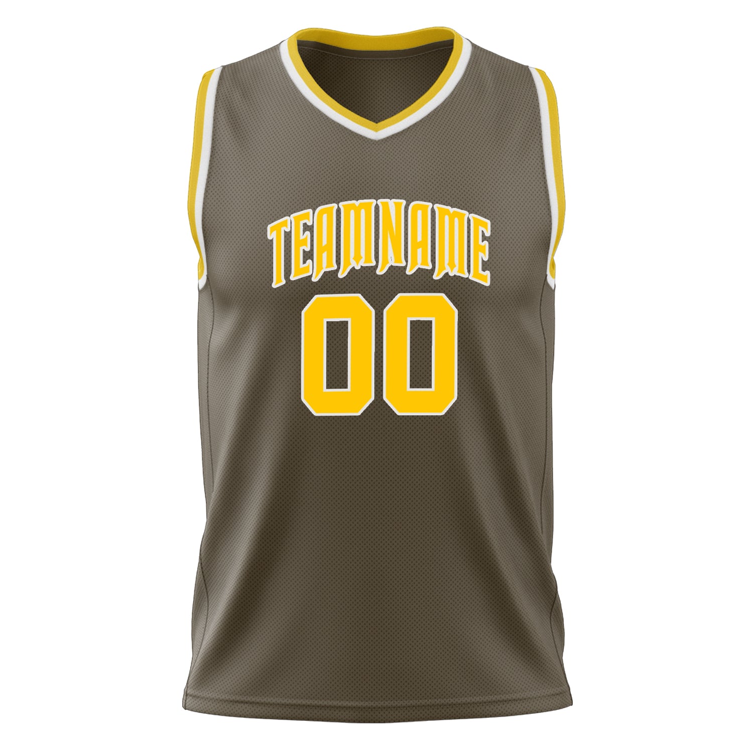 Custom Professional Olive Gold Basketball Jersey