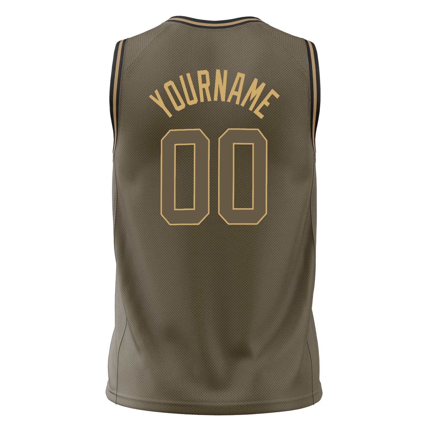 Custom Professional Olive Old Gold Basketball Jersey
