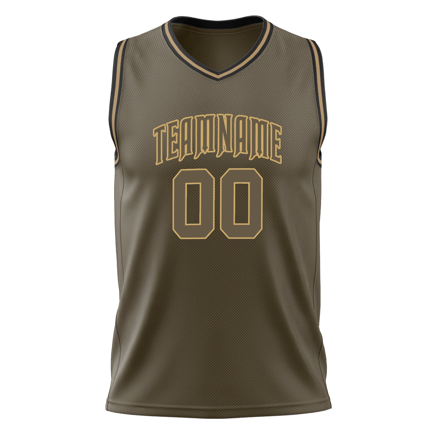 Custom Professional Olive Old Gold Basketball Jersey
