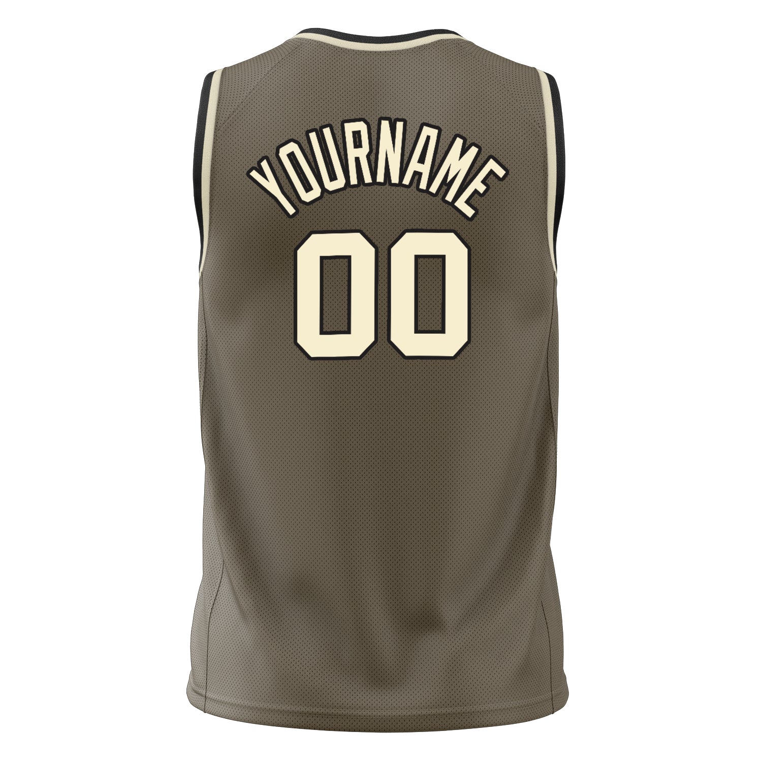 Custom Professional Olive Cream Basketball Jersey