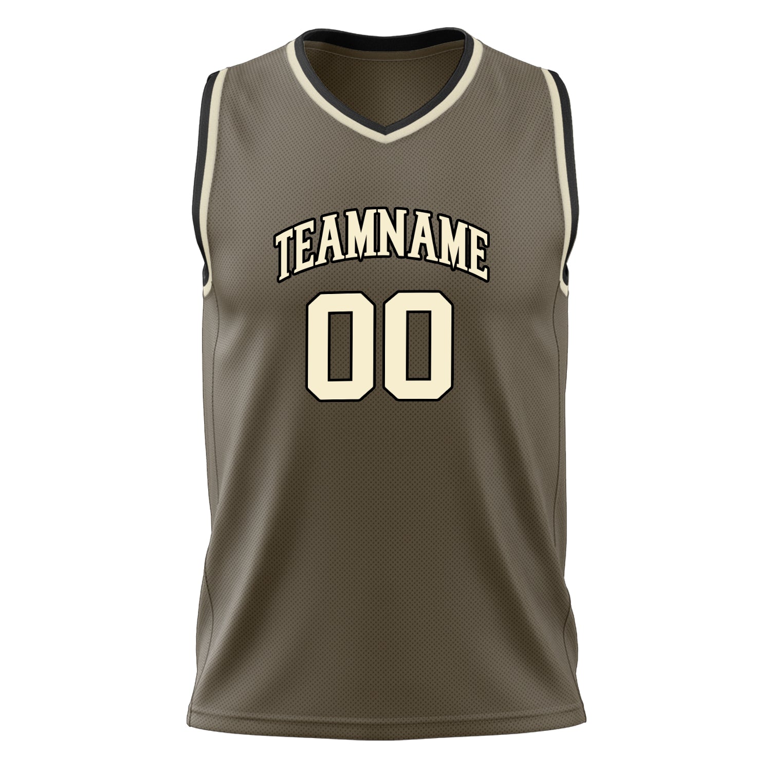 Custom Professional Olive Cream Basketball Jersey