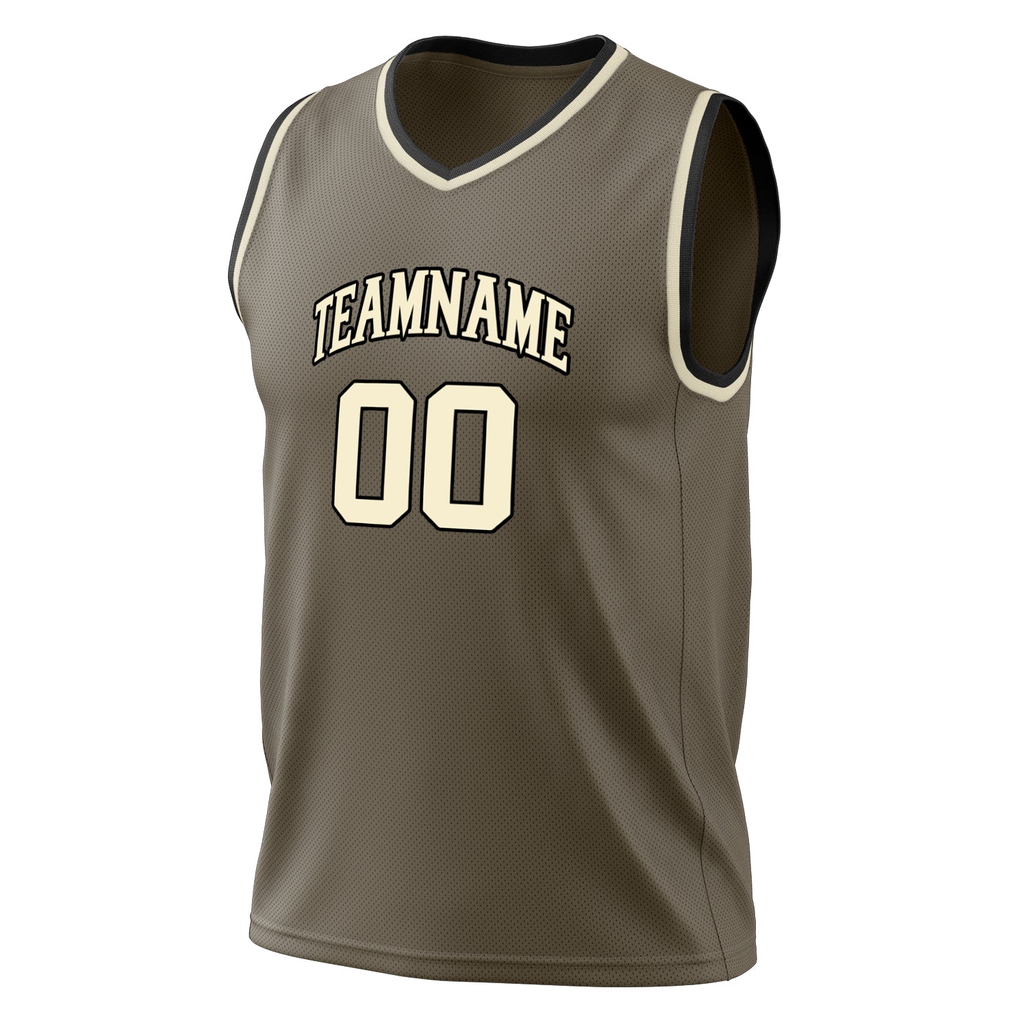 Custom Professional Olive Cream Basketball Jersey