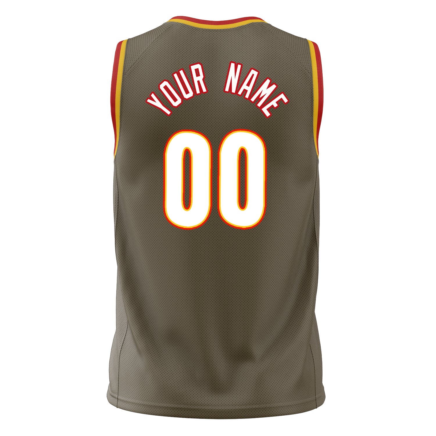 Custom Professional Olive White Basketball Jersey